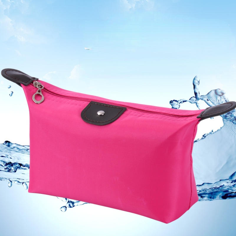 Mini saco cosmético de água feminino simples portátil grande capacidade batom saco de armazenamento sólido zíper bonito mini quadrado maquiagem sacos