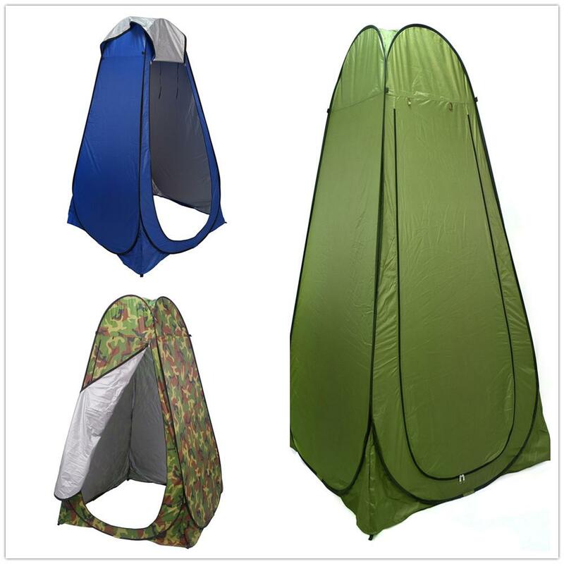 Doccia Pop-Up tenda portatile istantanea riparo toilette spiaggia campeggio spogliatoio esterno verde blu