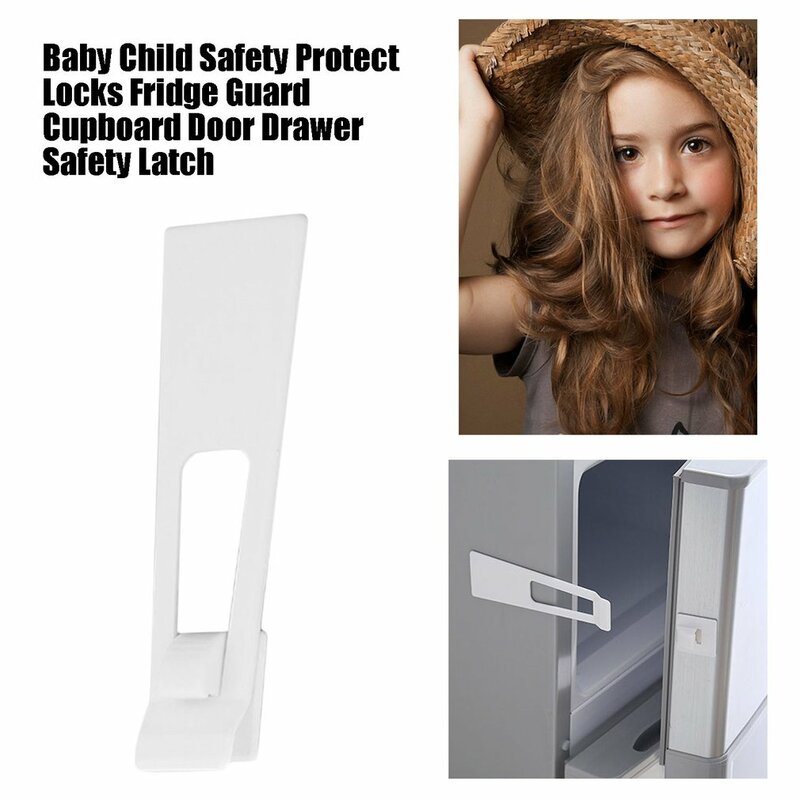 3pcs Baby Child Safety Protect Locks Fridge Guard Cupboard Refrigerator Door Drawer Home Indoor Safety Latch Easy To Install
