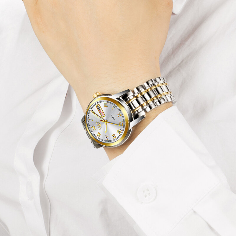LIGE-Reloj de acero inoxidable para mujeres, nuevo accesorio de oro, creativo, impermeable, femenino, 2020