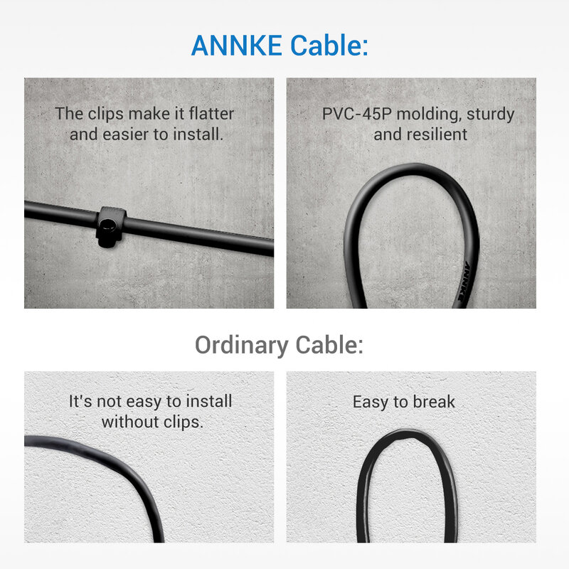 ANNKE-Cable de alimentación de vídeo BNC para cámara CCTV AHD, sistema de seguridad DVR, accesorios de vigilancia, color negro, 30M, 100 pies, 4 Uds.