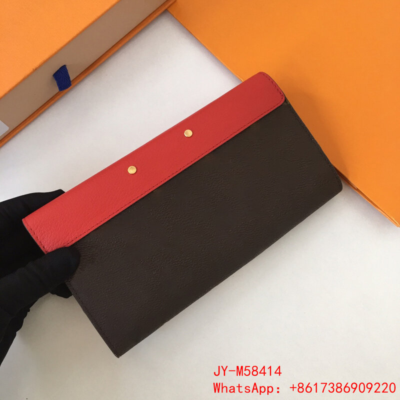 Portefeuilles pour femmes de haute qualité en cuir véritable moraillon portefeuilles couture couleur luxe créateur de mode portefeuille