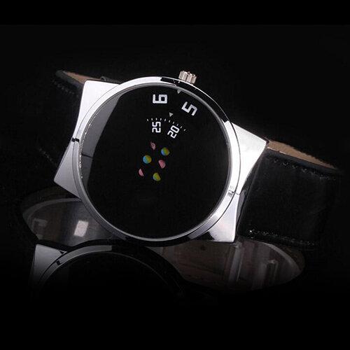 Luksusowe Unisex zegarek dla pary dla miłośników pasek ze sztucznej skóry kolorowe ruchome Dial sport zegar kwarcowy zegarek na rękę парные часы