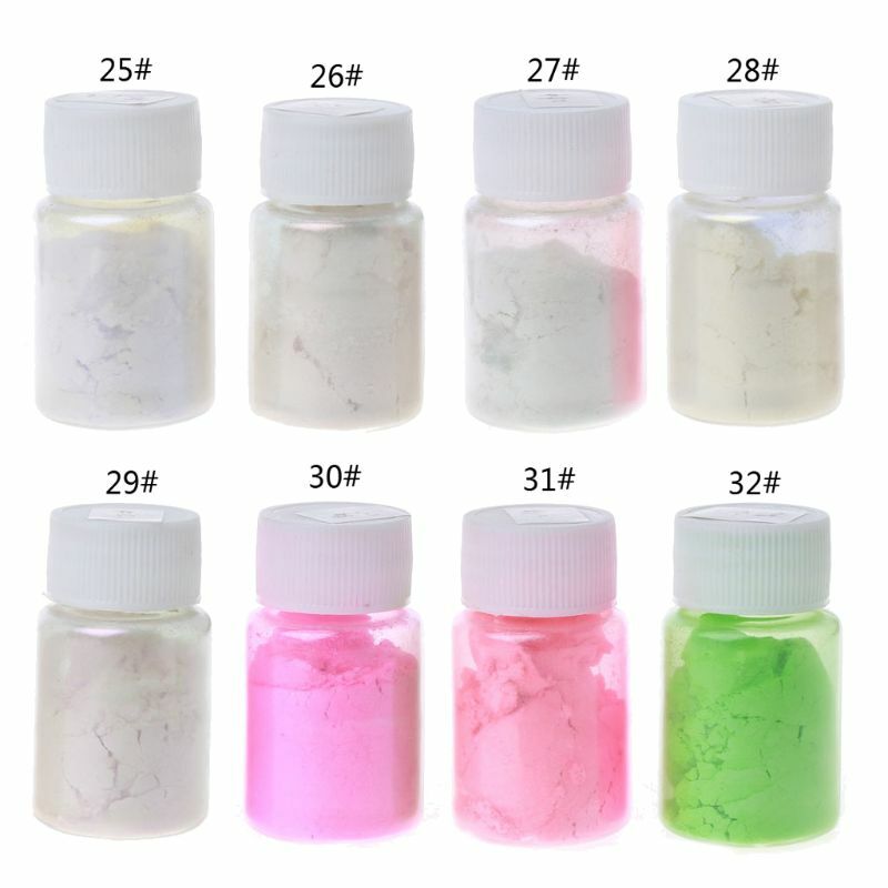 Kit de pigmentos nacarados de resina epoxi, 8 colores, 10g, polvo colorante de Mica, resina epoxi, bricolaje, tonificación de Color, fabricación de joyas, H4GA