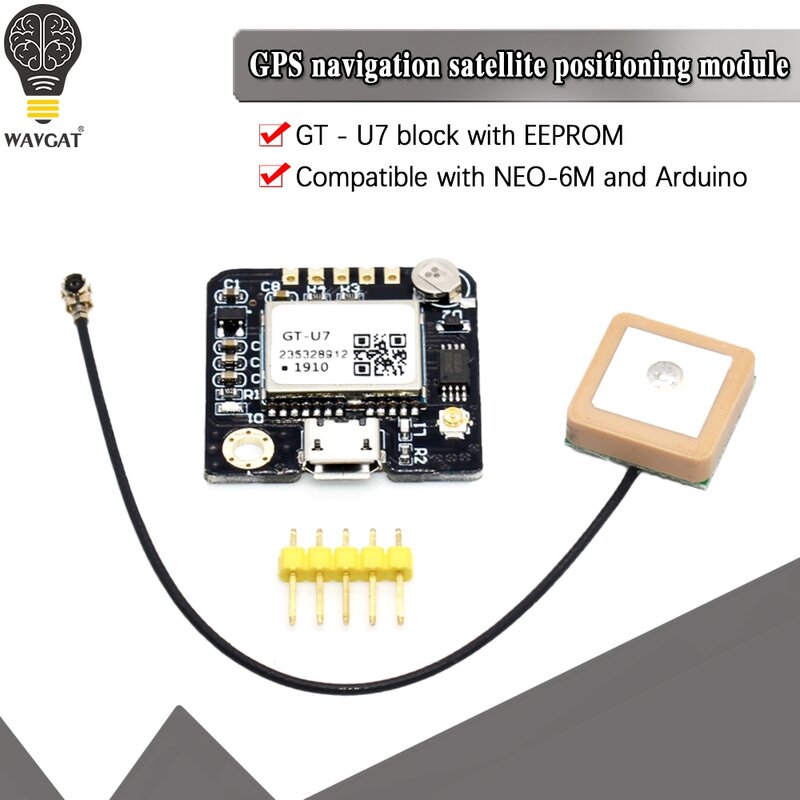 Módulo de navegación GPS GT-U7, posicionamiento por satélite, compatible con NEO-6M 51, microordenador de un solo chip STM32 para Arduino