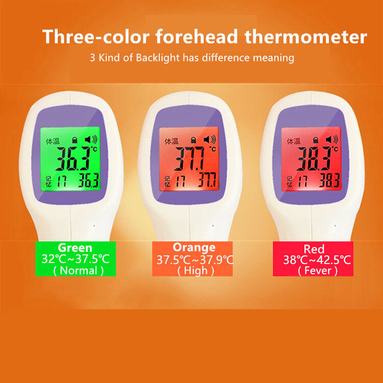 Termómetro infrarrojo para bebés sin contacto para la frente, termómetro infrarrojo para temperatura corporal, fiebre Digital, herramienta de medición IR, pistola para bebés y adultos