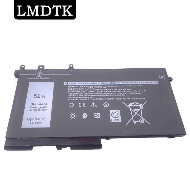 LMDTK nowy 93FTF Laptop bateria do Dell 5480 5490 5580 5590 5495 5491 M3520 M3530 E5480 E5490 E5580 E5590 4YFVG 11.4V 51WH