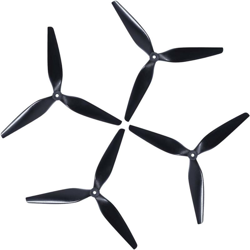 HQ Macroquad Prop 10X5X3/9X5X 3 1050/9050 10 zoll/9inch 3 klinge/tri-klinge Schwarz-carbon Verstärkt Nylon propeller prop für FPV