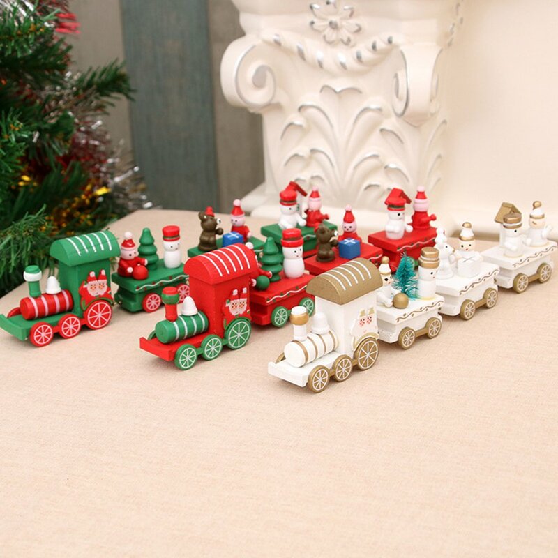 Tren de Madera de Navidad para Decoración del Hogar, Adorno de Regalo de Año Nuevo y Papá Noel, 2022