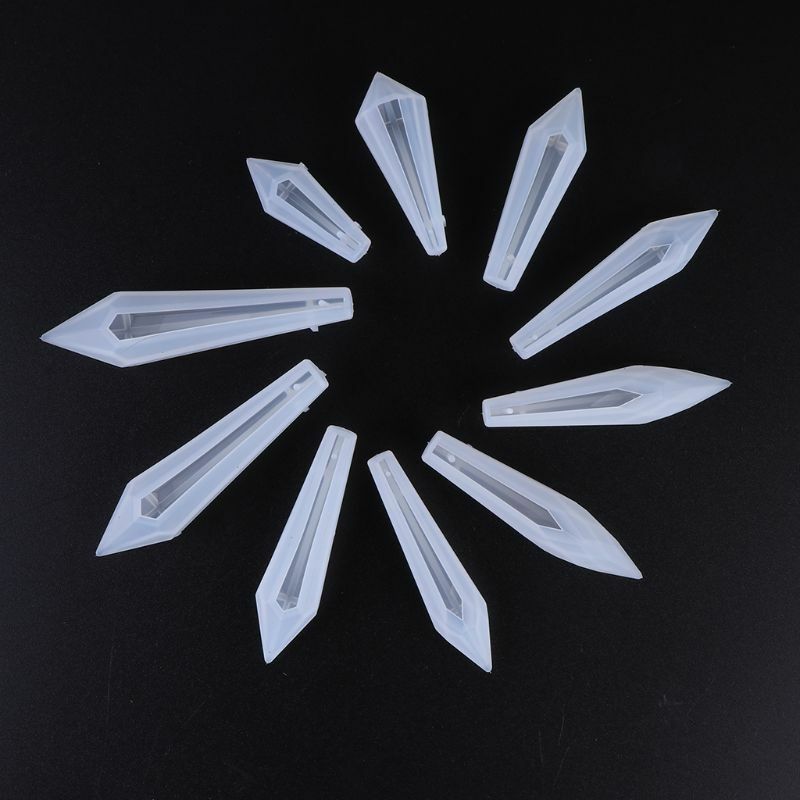 5 Pcs/set Crystal UV Resin Manik-manik Batu Epoxy Gel Cetakan dengan Lubang Diy Aksesoris Buatan Tangan Perhiasan Liontin Membuat Cetakan