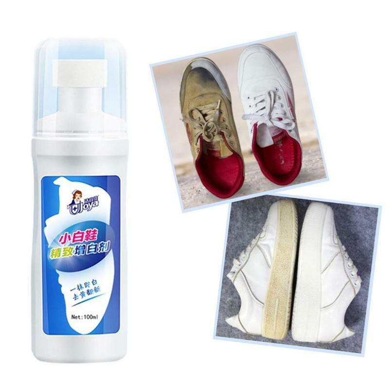 1 stücke weiße Schuhe Reiniger weiß erfrischt Politur Reinigungs werkzeug für lässige Leder Schuh Sneaker entfernen gelbe weiße Schuh bürste