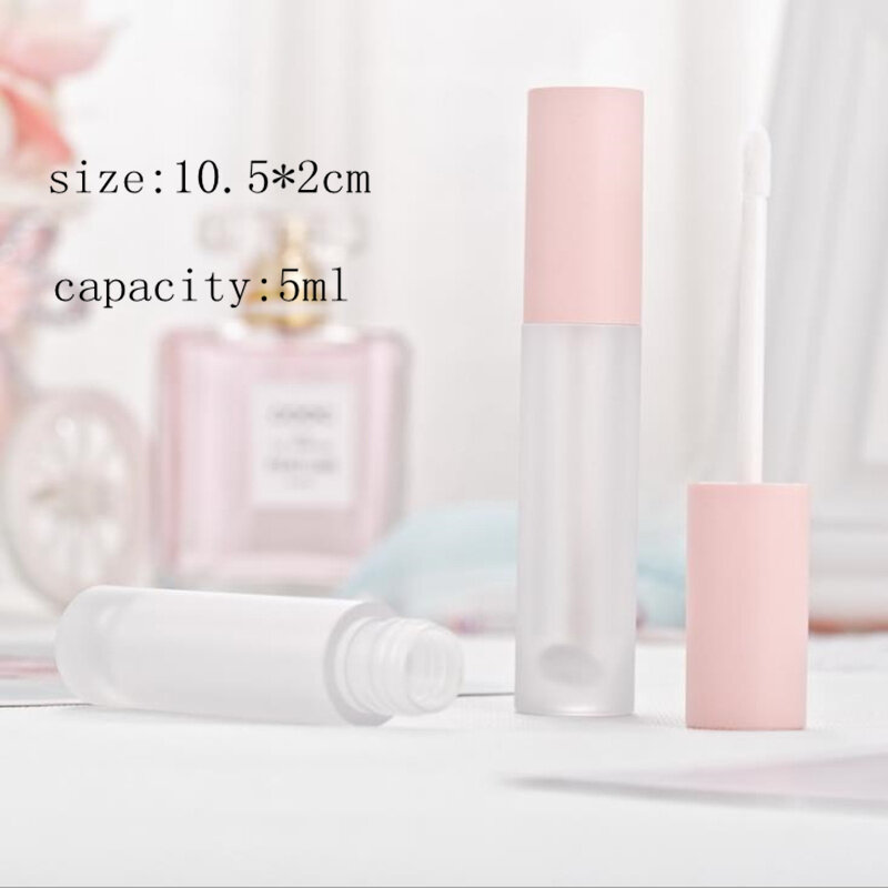 New 1Pc 5ml Empty Lipgloss Bottle Square Round Tube DIY Lip Gloss Container Transprent Refillable Bottles Empty Lipgloss Bottle