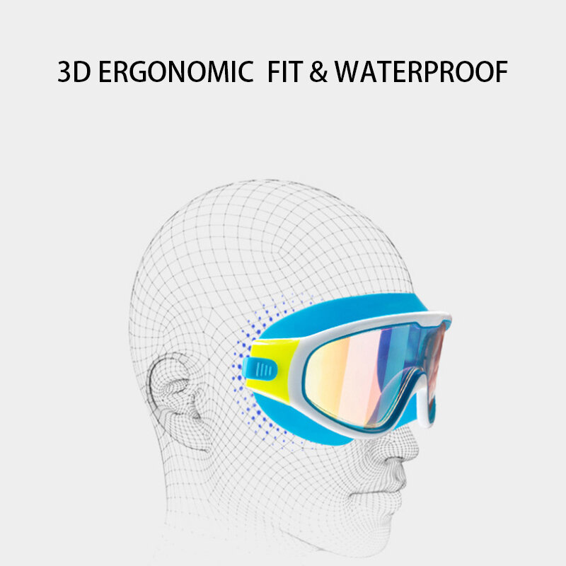 MAXJULI-Gafas de natación antiniebla para niños, protección UV, visión amplia clara, con tapón para los oídos, para niños de 4 a 15 años, SY5031