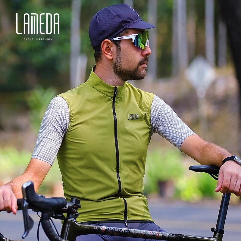 LAMEDA Sepeda Jalan Raya Sepeda Gunung Rompi Bersepeda Musim Semi dan Musim Gugur Cepat Kering Naik Pakaian Rompi Tahan Angin Pria dan Wanita
