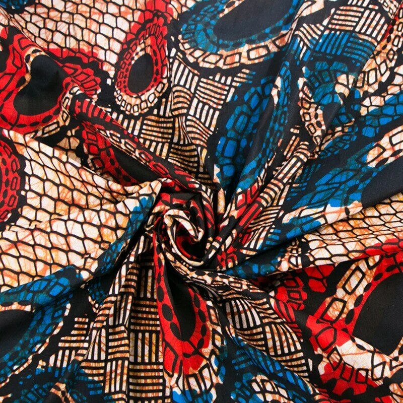 Nouveau tissu africain en coton pur garanti, véritable cire de Pagne Ankara, Nigeria, 2019