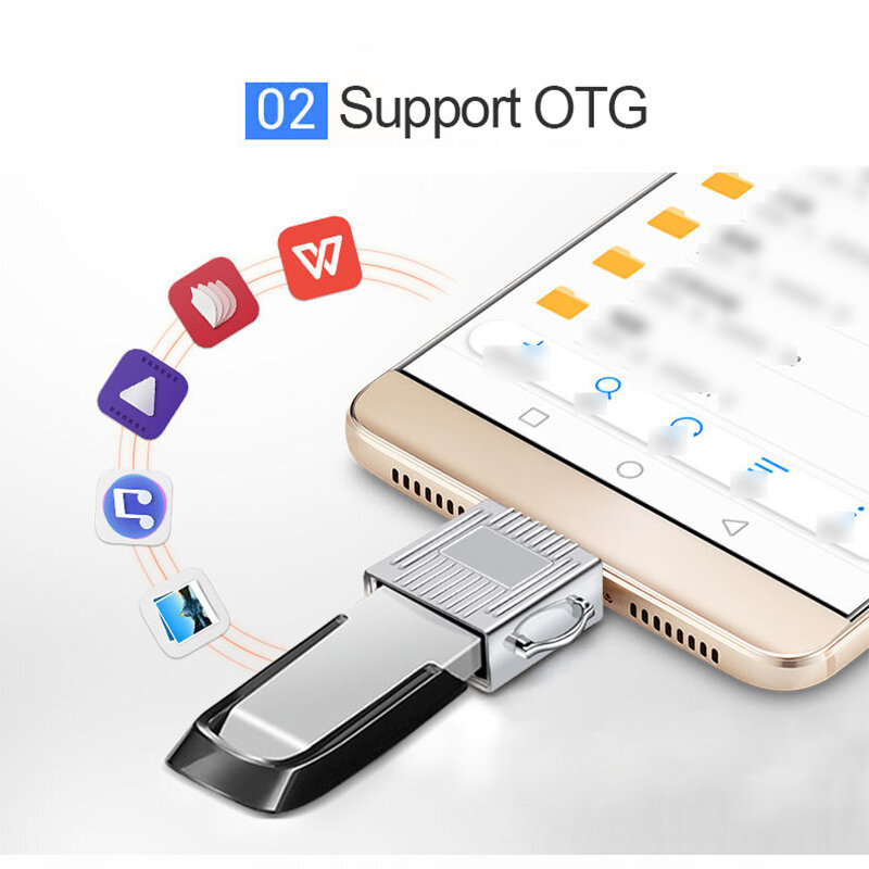 Ginsley USB C Adapter Type C to USB 3.0 Adapter Thunderbolt 3 Type-C Adapter OTG Cable For Macbook pro Air Samsung S9-10 USB OTG