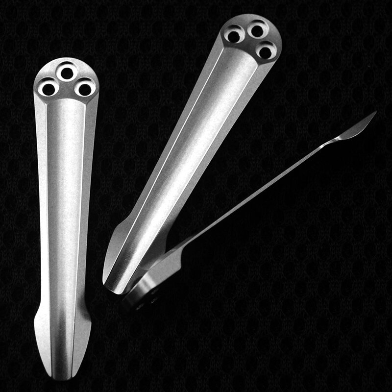 CNC Custom Made Titanium Pocket Clip Made For Paramilitary 2 Knives 3 Holes Pocket Clips & Folding Knife Parts Make Accessories
