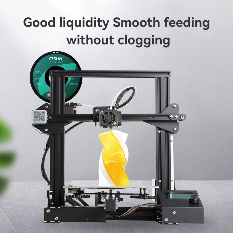 ESUN-filamento PETG para impresora 3D, materiales de impresión de 1,75mm, precisión +/-0,05mm, carrete de 1KG, 2.2LBS