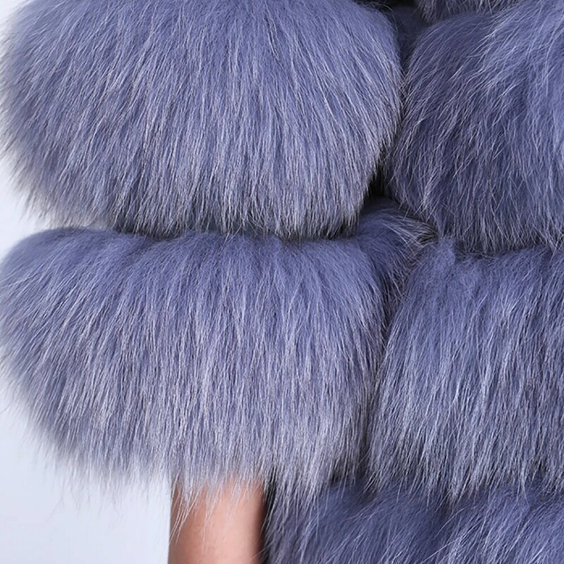 Manteau en vraie fourrure de renard 2020 naturelle pour femme, veste d'hiver chaude de haute qualité, livraison gratuite, nouveau style, 100%