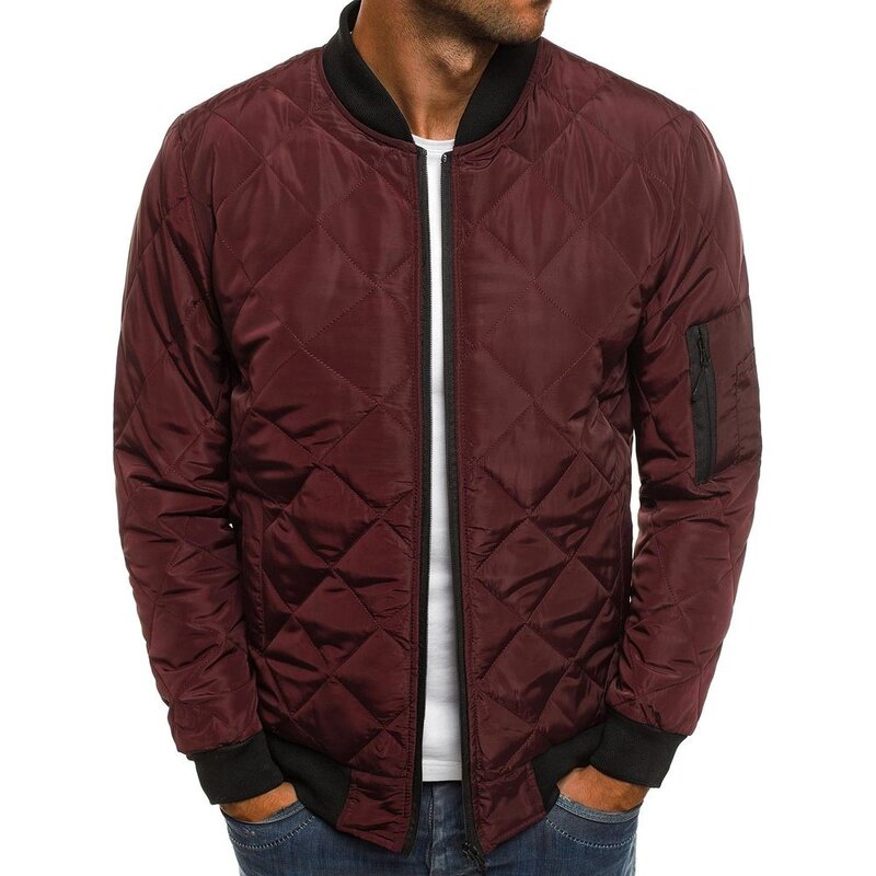MRMT 2024 Brand Men's Cotton-padded Jackets Solid Color Men Jacket Rhombus Seam Cotton Man Jackets Coat Overcoat For Male