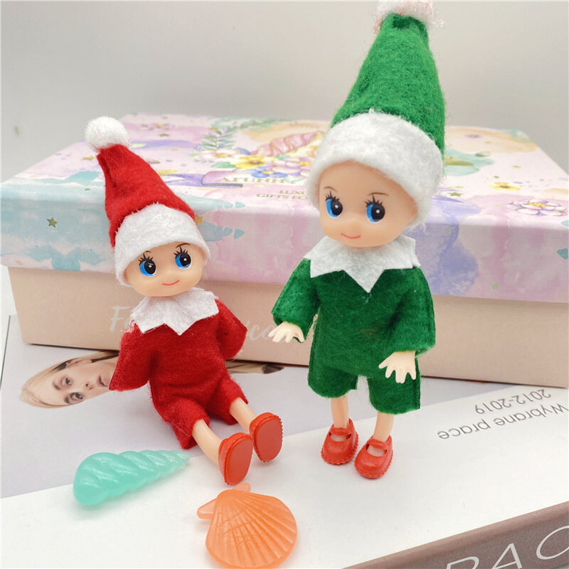 3 pz/lotto 2.5 ''/4'' Baby Elf Dolls House accessori bambole di natale Baby Elves Toy For Kids DO0108