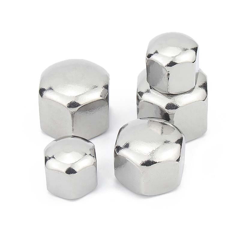 Tuerca hexagonal de acero inoxidable, cubierta ciega DIN917, 1/10 piezas, 304 A2-70, tapa fina baja, hexagonal, tuerca de bellota, M3, M4, M5, M8, M10, M12, M14, M16