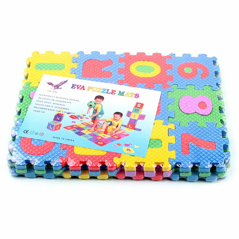 36 Buah/Set Karpet Anak Warna Warni Puzzle Angka Huruf Alfabet Karpet Bermain Lantai Lembut Mainan Edukasi Anak Puzzle Merangkak