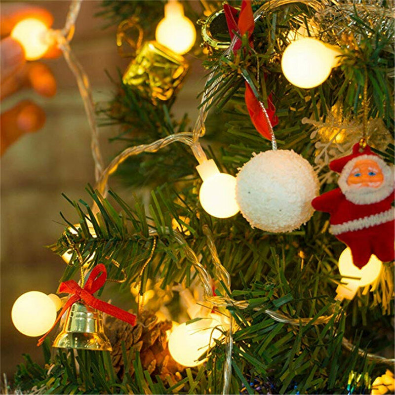 1.5M 3M 5M 6M 10M Cherry Balls LED Fairy String Lights USB Operated Wedding Christmas Holiday Outdoor Room Garland Decoration