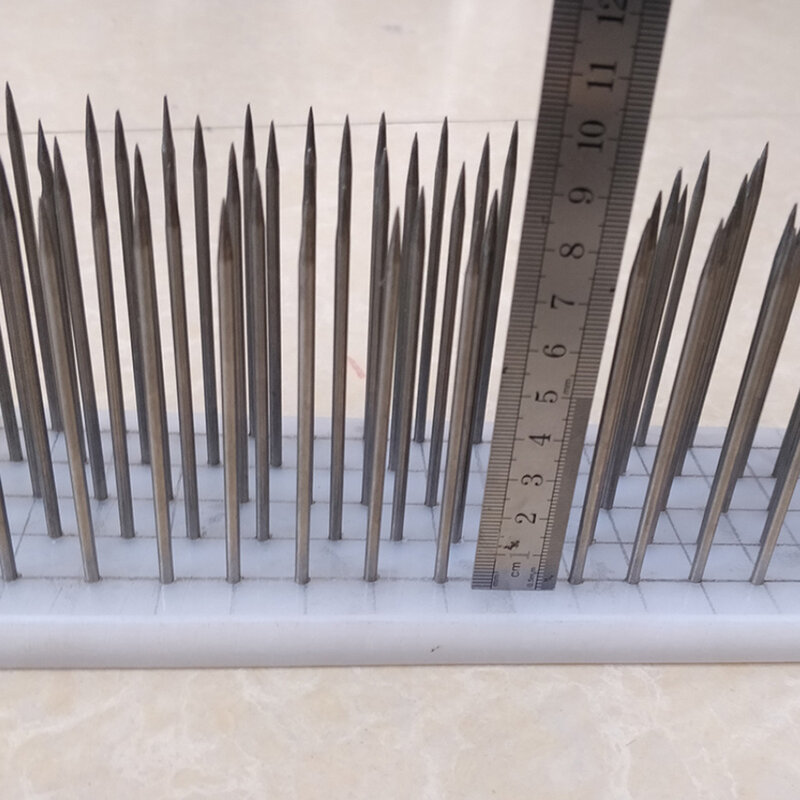 Hackle de pelo blanco con aguja de 100 piezas para hacer extensiones de cabello humano Remy, herramientas de trama de máquina de peine, 34CM de longitud, 1 unidad