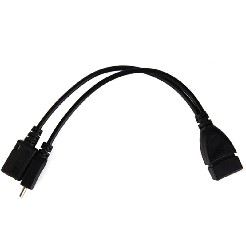 2 In 1 OTG Micro USB Host Power Y Splitter USB Adapter to Micro 5 Pin Male Female Cable 20cm