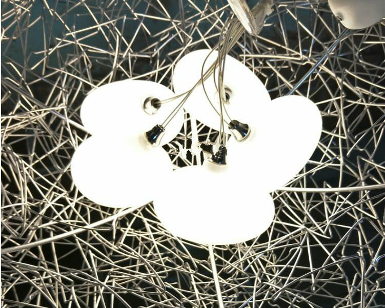 Modern simple bird's nest chandelier led creative children's room chandelier art aluminum bird's nest Chandelier