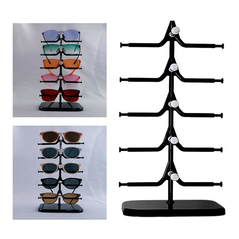 5 schichten Brillen Sonnenbrille Gläser Display-ständer Rack Halter Regal für 5 Pairs