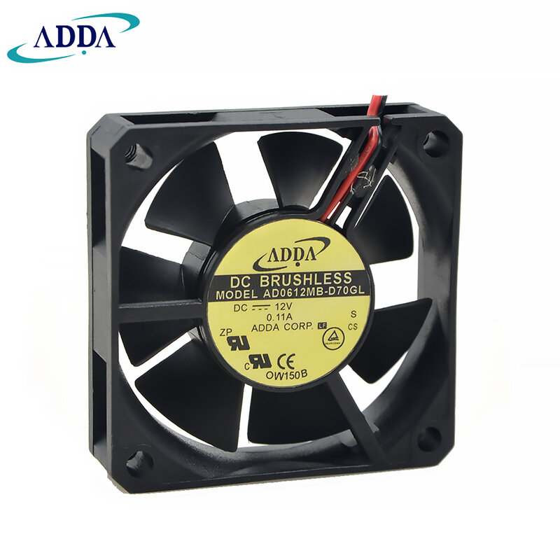 สำหรับ ADDA AD0612MB-D70GL 6015 DC 12V 0.11A 60*60*15 มม.DVR พัดลมแหล่งจ่ายไฟพัดลม