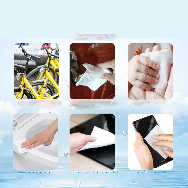 60 PCS/Box Alcohol Wipes First Aid Sterilization Wet Wipes Face Clean Care Disinfection Hand Portable for Travel Disposable