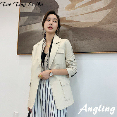 Tao Ting Li Na-Chaqueta de piel de oveja auténtica para mujer, chaqueta de primavera, R16