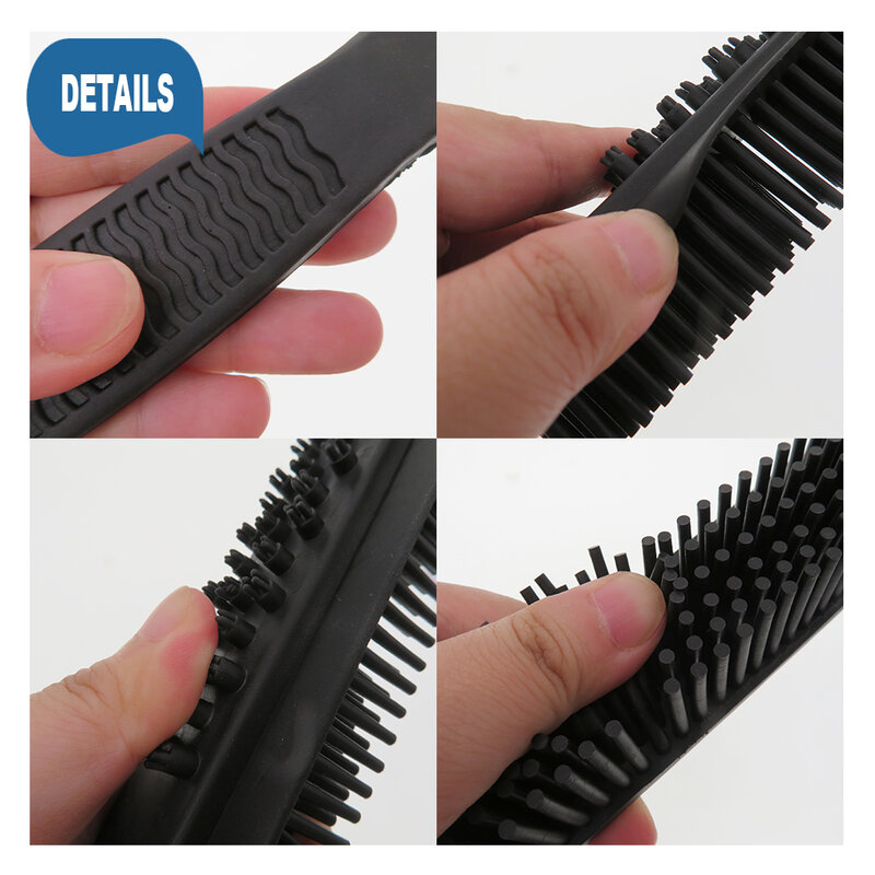 Multifunctionele Elektrostatische Professionele Rubber Pet Hair Remover Brush Voor Banken Tapijten Badkamers Cars Dust Cleaners