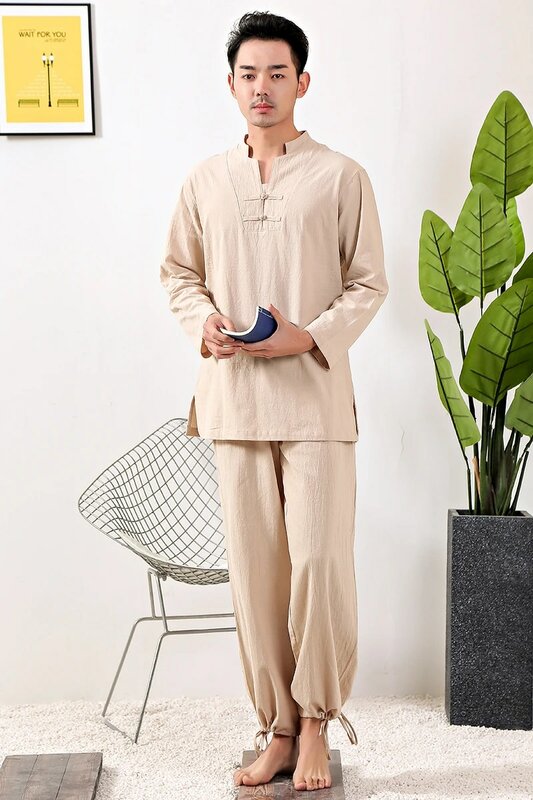 Men Tai chi Uniform Cotton Linen 4 Colors High Quality Wushu Kung fu Clothing For Adults Martial arts Wing Chun Suit