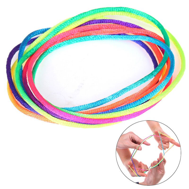 Juego de cuerda de hilo de dedo de Color arcoíris para niños, juguete de desarrollo, rompecabezas, juego educativo