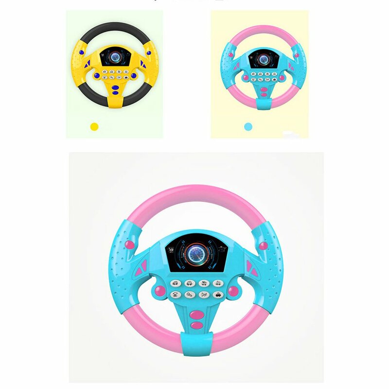 Simulazione elettronica giocattolo ruota per auto giocattolo interattivo per bambini giocattolo interattivo volante per bambini con suono leggero guida giocattolo per auto giocattolo educativo