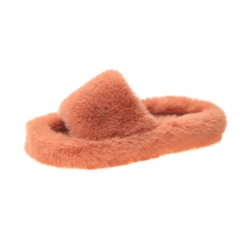 Women shoes Woman Slippers New Winter Fashion Shoes For Women Platform Slippers Faux Fur Warm Shoes Female Slides Variety colors