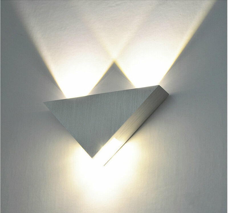 Moderne Led Mur Lampe 3 W Corps En Aluminium Triangle Murale Pour Chambre Éclairage À La Maison Luminaire Luminaire Salle de Bain Mur applique