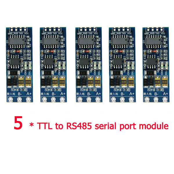 Módulo TTL RS485 de giro 485 a nivel UART de serie, hardware de conversión recíproca, control de flujo automático, 5 uds.