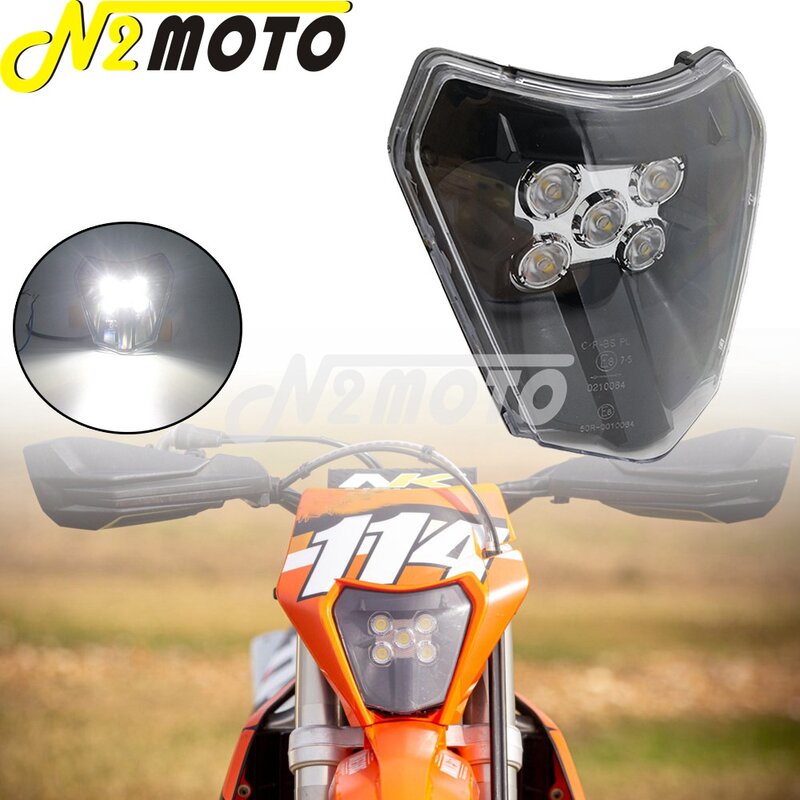 79614901000 Motocross głowica LED światło dla KTM EXC Enduro xcw xc sx-f xc-w sześć dni 125-450 690 Husqvarna głowica LED oświetlenie lampy E8