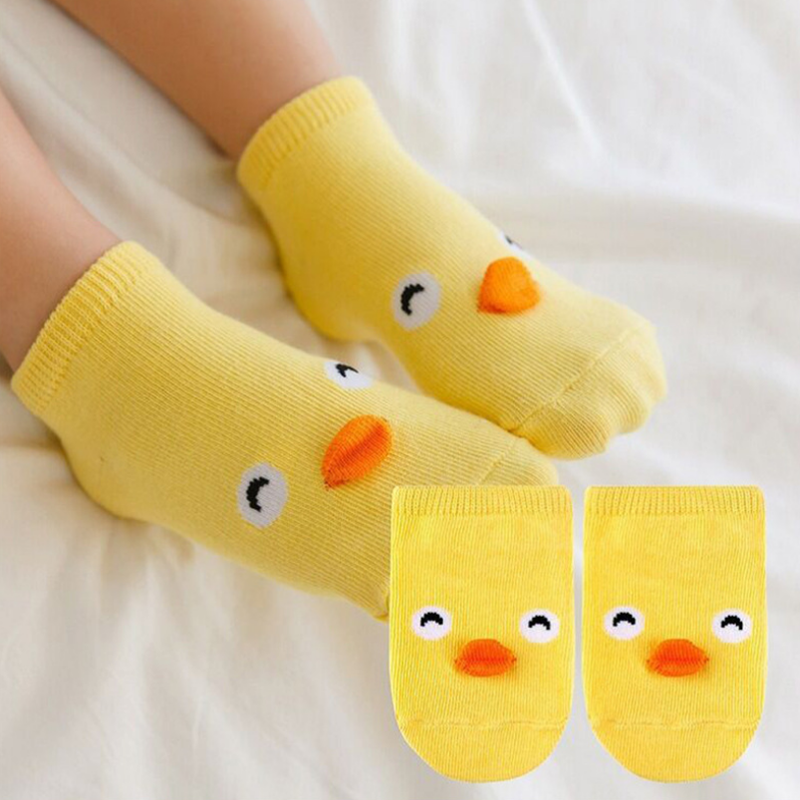 Детские носки-тапочки, Нескользящие новые детские носки с мультяшными животными