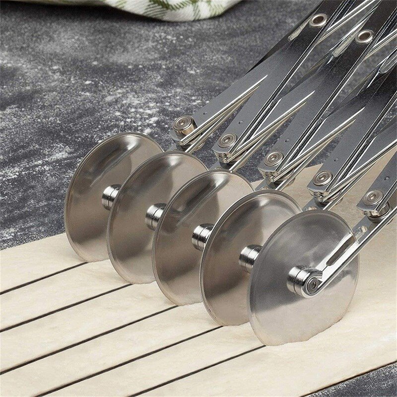 Stainless Steel Pizza Wheels Cutter Round Pizza Divider Knife Pastry Pasta Dough Kitchen Tool Baking Cutting Tool Kitchen Gadget