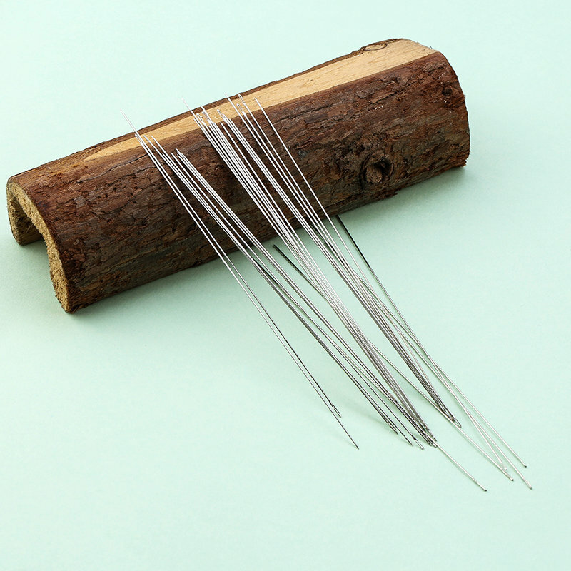 8cm 10cm de aço inoxidável beading agulhas fácil jóias fazendo ferramentas miçangas pinos agulhas para miçangas diy jóias fazendo 30 pçs
