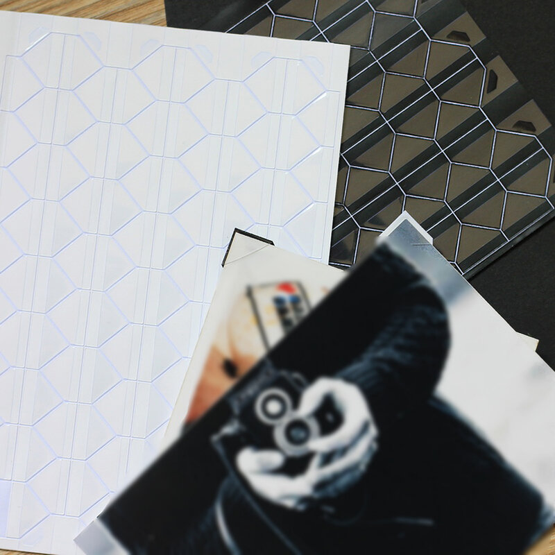 102 sztuk Album ze zdjęciami Album taśma do rogów naklejki, Scrapbooking karty Handmade DIY własny papier samoprzylepny naklejki narożne