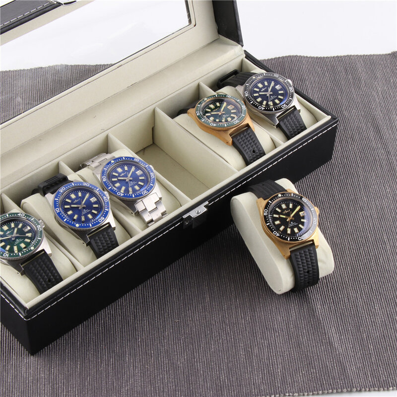 1 griglia scatola per orologio singola slot in pelle Pu Vintage supporto per staffa flessibile orologio al quarzo meccanico per uomo d'affari