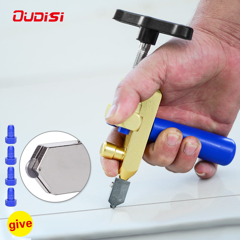 OUDISI Handheld Glass Cutter Wheel Divider Opener Breaker Hand Grip Tile Cutter Mirror Quick Opening Set Drop Shipping