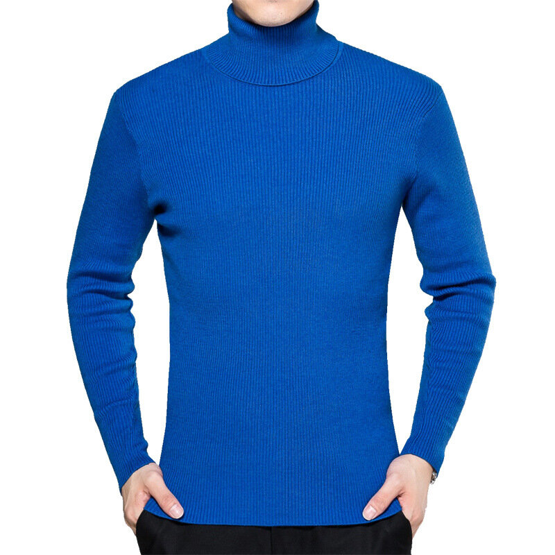 MRMT-Suéter de gola alta monocromático masculino, suéter de manga comprida, pulôver masculino, novo, outono e inverno, 2022